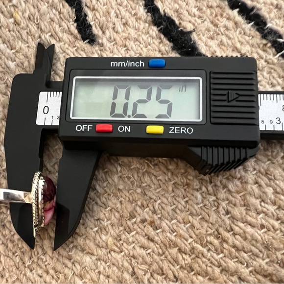 ❤️ Red Dahlia Kingman Turquoise 925 Heart Ring Navajo Southwestern Adj 6.8G - Picture 10 of 15